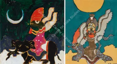 Ramanujam, K. (Artist). Untitled. Acrylic on paper pasted on cardboard, 1972 | Painting | FineArts | 00561071