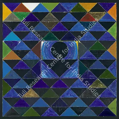 S.H. Raza (Artist), Germination Blue, 1995, Painting