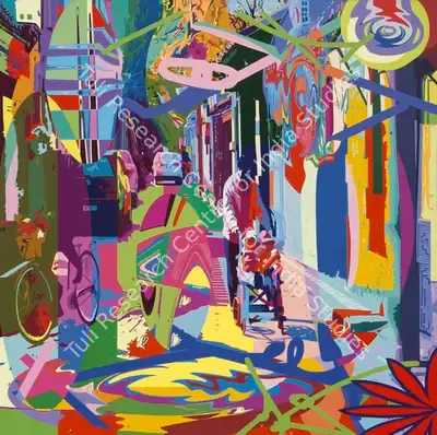 George Martin (Artist), Original Sin on Cottage Hospital, 2014, Painting