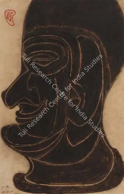 Rabindranath Tagore (Artist), Untitled, 1936, Painting