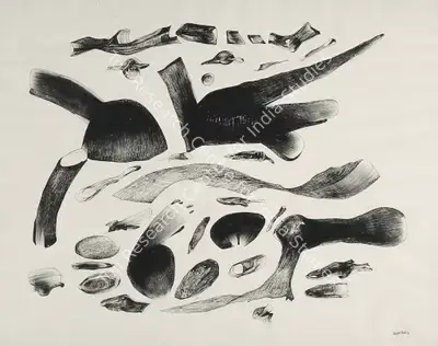 Patel, Jeram (Artist). Untitled, 1974 | Drawing, Os.Mum/23.03.12, 1974