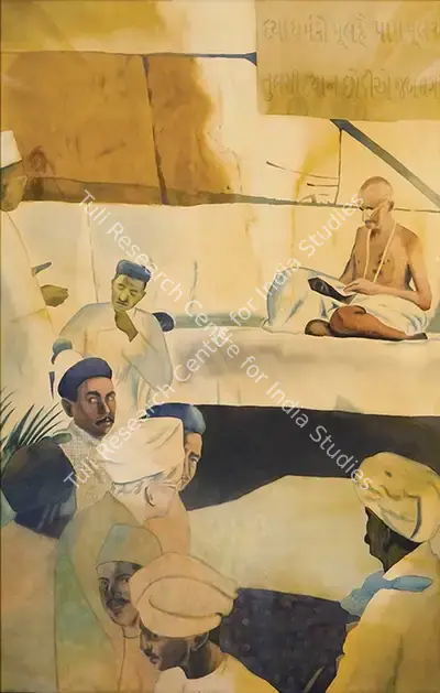 Atul Dodiya (Artist), Gau-Raksha Meeting, 1998, Painting