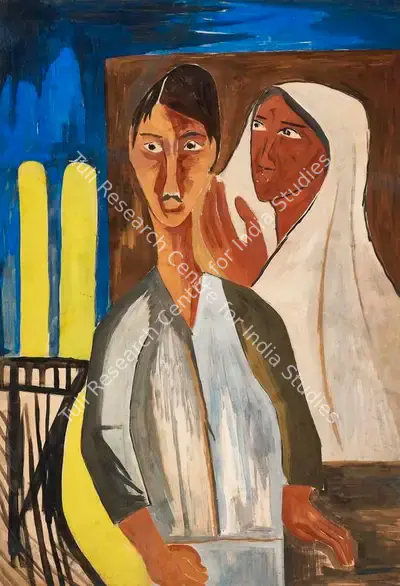 Ramkumar (Artist), Untitled (Couple), 1951, Painting