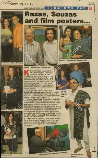 Razas, Souzas and film posters, 2007, Newspaper Clipping
