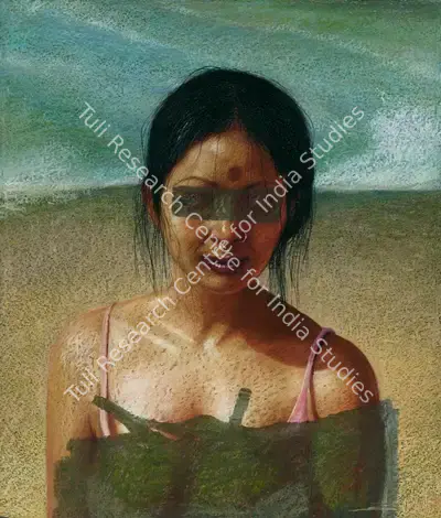 Bikash Bhattacharjee (Artist), When She Was…! (After Censor), 1978, Painting