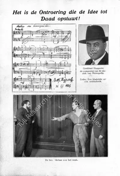 Erich Pommer (Producer), Metropolis, 1927, Film Programme