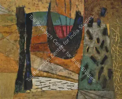 Bhatt, Jyoti (Artist). Composition, 1957 | Painting, Pu.Mum/18.11.21, 2021 · Pundole
