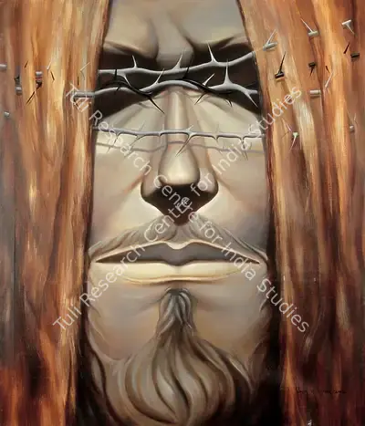 Wasim Kapoor (Artist), Christ, 2002, Painting