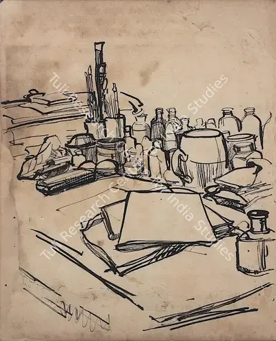 Ganesh Pyne (Artist), Untitled, 1975, Painting