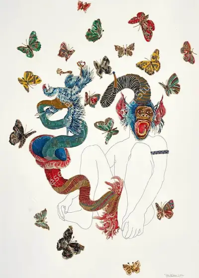 Shaw, Raqib (Artist). Untitled, 2007 | Painting, AG.Onl/17.12.23, 2023 · Asta Guru