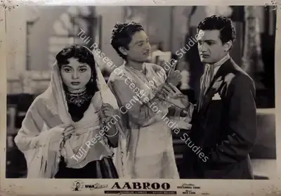Khushi Mulvani (Producer), Aabroo, 1956, Lobby Card