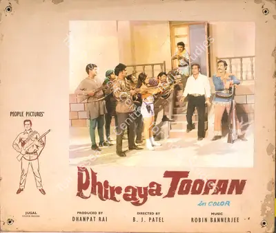Dhanpat Rai (Producer), Phir Aya Toofan, 1973, Photographic Still Mounted on Lobby Card