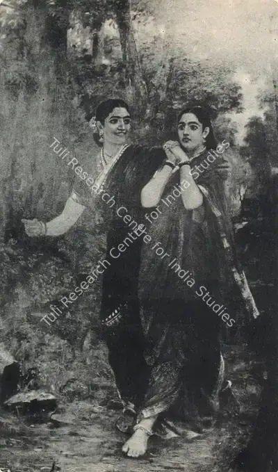 Raja Ravi Varma (Artist), Darupati and Simhika, 1898, Painting