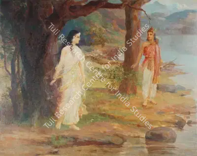 A.H. Muller (Artist), Shakuntala and Dushyant, Painting