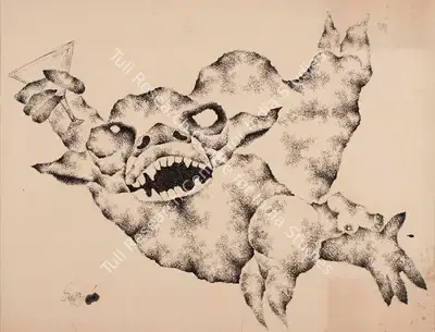 Dharmanarayan Dasgupta (Artist), Untitled (Party Monster), Drawing