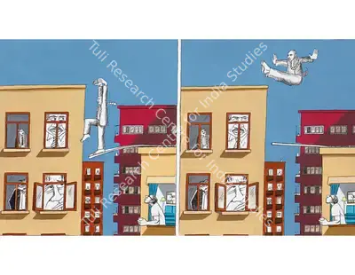 Sarnath Banerjee (Artist), The Ascent of Avinash Deshpande (Bicarbonates), 2011, Painting