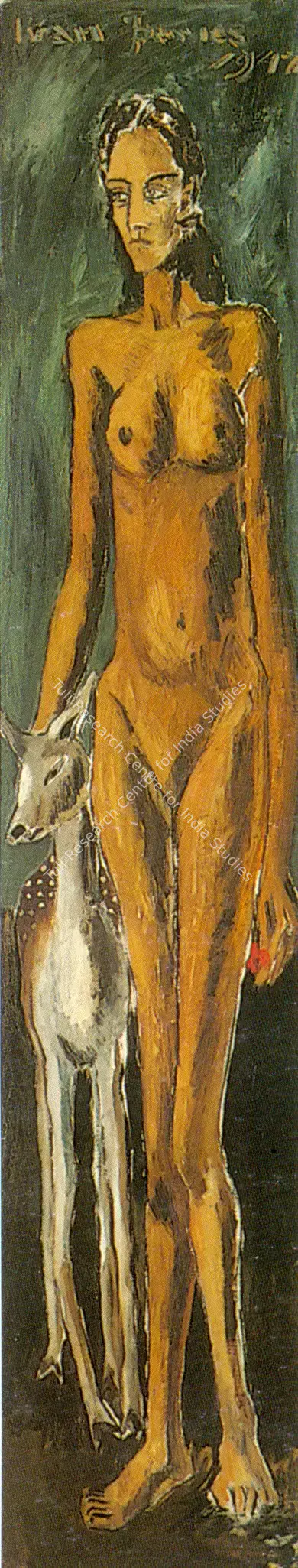 Ivan Peries (Artist), Woman With Faun, 1947, Painting