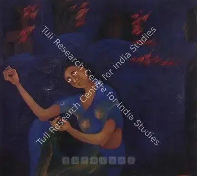 Arpana Caur (Artist), Paintings by Arpana Caur, 1989, Solo Exhibition Invitation