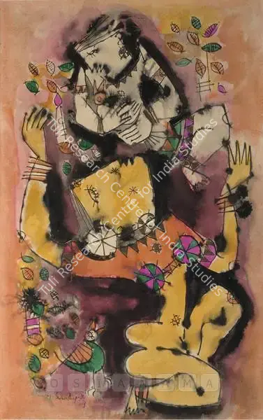 M. Senathipathi (Artist), Lovers Series, 1970, Painting