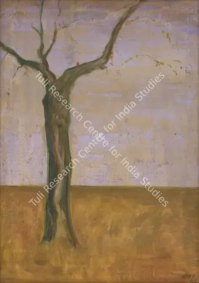 Gade, H.A. (Artist). Leaf Less Tree, 1982 | Painting, Sa.Onl/03.04.25, 2025 · Saffronart