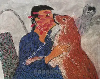Ambalal, Amit (Artist). Flowering Kisses. Oil on canvas, 2005 | Painting  | 00881933