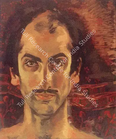 Jehangir Sabavala (Artist), Self portrait, 1952, Painting
