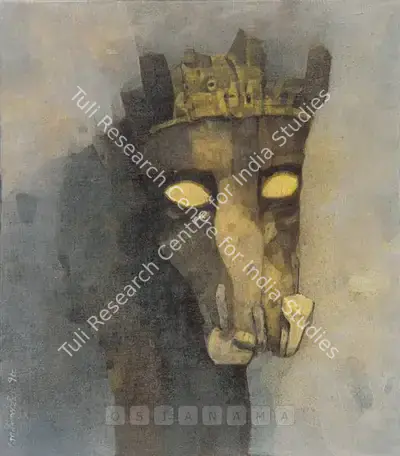Ganesh Pyne (Artist), Animal, 1978, Painting