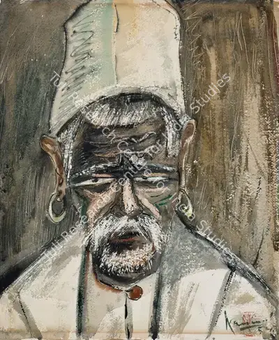 Krishna, Kanwal (Artist). Portrait of a Gadi from the Kangra Valley, 1954 | Painting, Ch.NeY/01.04.26, 2026 · Christie's