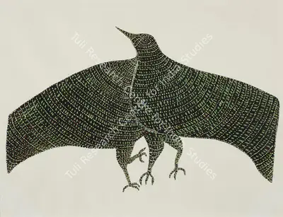 Jangarh Singh Shyam (Artist), Untitled (Grue (Crane)), Painting