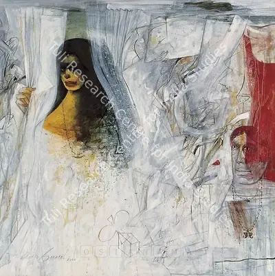 Das, Sunil (Artist). Woman. Oil on canvas, 2000 | Painting | FineArts | 00597862