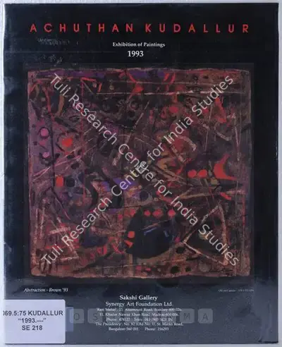 Achutan Kudallur (Artist), Achuthan Kudallur, 1993, Solo Exhibition Catalogue