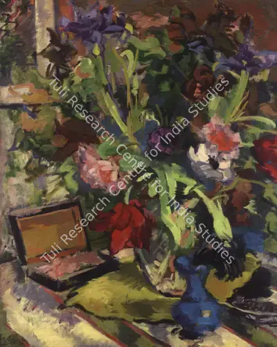 Jehangir Sabavala (Artist), Flower Study, 1950, Painting