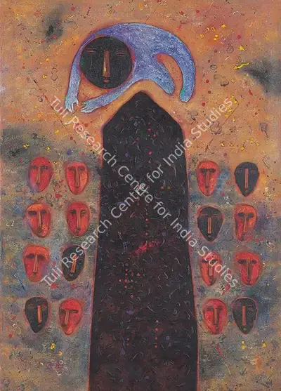 Baiju Parthan (Artist), Dream Rock Chant, 1993, Painting