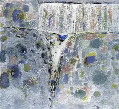 K.K. Hebbar (Artist), Flow, 1973, Painting