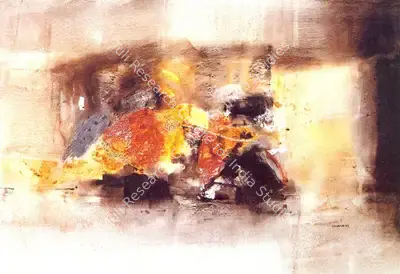 Laxman Shreshtha (Artist), Untitled, 1997, Painting