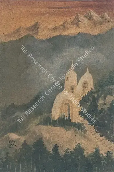 Gaganendranath Tagore (Artist), Temple, Painting
