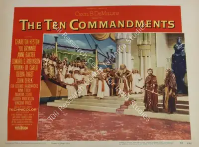Cecil B. DeMille (Director), The Ten Commandments, 1956, Lobby card