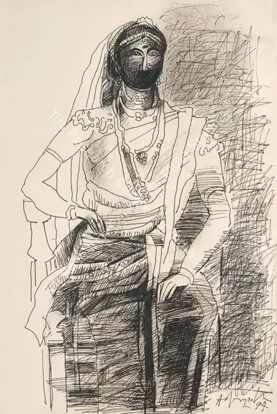 K.M. Adimoolam (Artist), Untitled, 1994, Painting