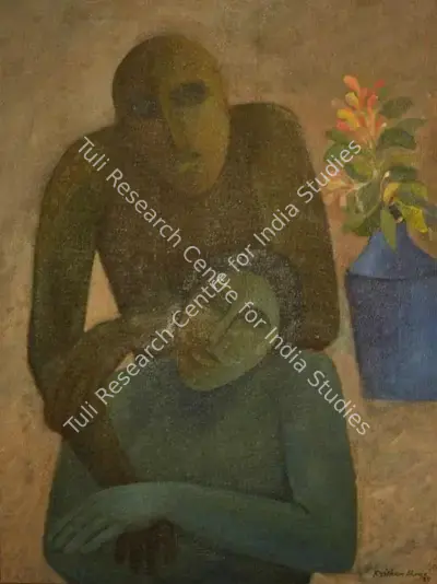 Krishan Ahuja (Artist), Dialogue, 1995, Painting