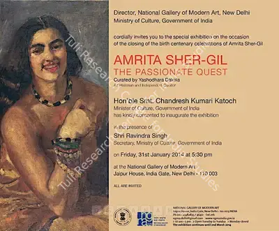 Amrita Sher-Gil (Artist), Amrita Sher-Gil, 2014, Solo Exhibition Invitation