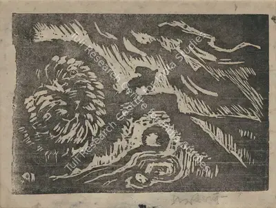 Ramkinkar Baij (Artist), The Storm, 1945, Graphic Art