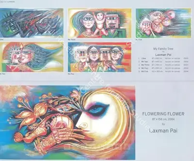 Laxman Pai (Artist), My Family Tree & Flowering Flower by Laxman Pai, 2005, Solo Exhibition Invitation