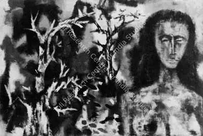 Akbar Padamsee (Artist), Nude in Landscape, 1960, Painting