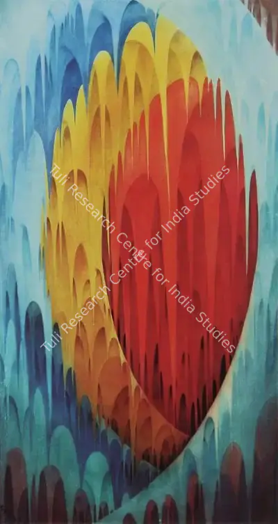 Badri Nath Arya (Artist), Samphony or Harmony, 1987, Painting