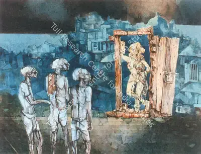 Dharmanarayan Dasgupta (Artist), Sequences, 1983, Painting