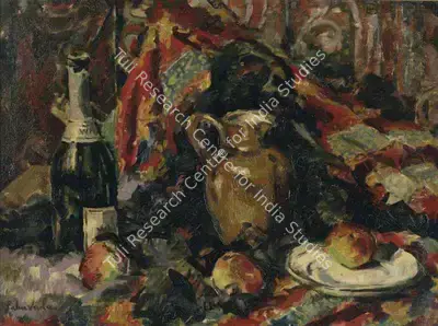 Jehangir Sabavala (Artist), Still Life with Apples, 1949, Painting