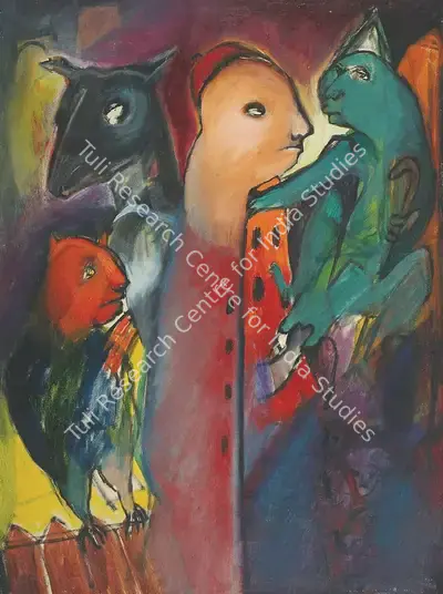 Rekha Rodwittiya (Artist), The Papal Blessing, 1985, Painting