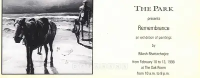 Bikash Bhattacharjee (Artist), Remember, 1998, Solo Exhibition Invitation