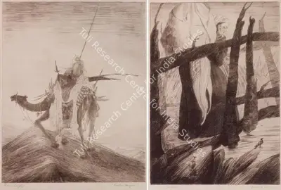 M.A.R. Chughtai (Artist), Endless Horizon, Print