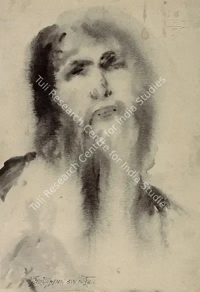 D.P. Roy Chowdhury (Artist), Portrait, 1928, Painting